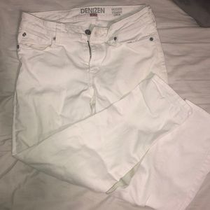 Levi’s modern straight crop white jeans